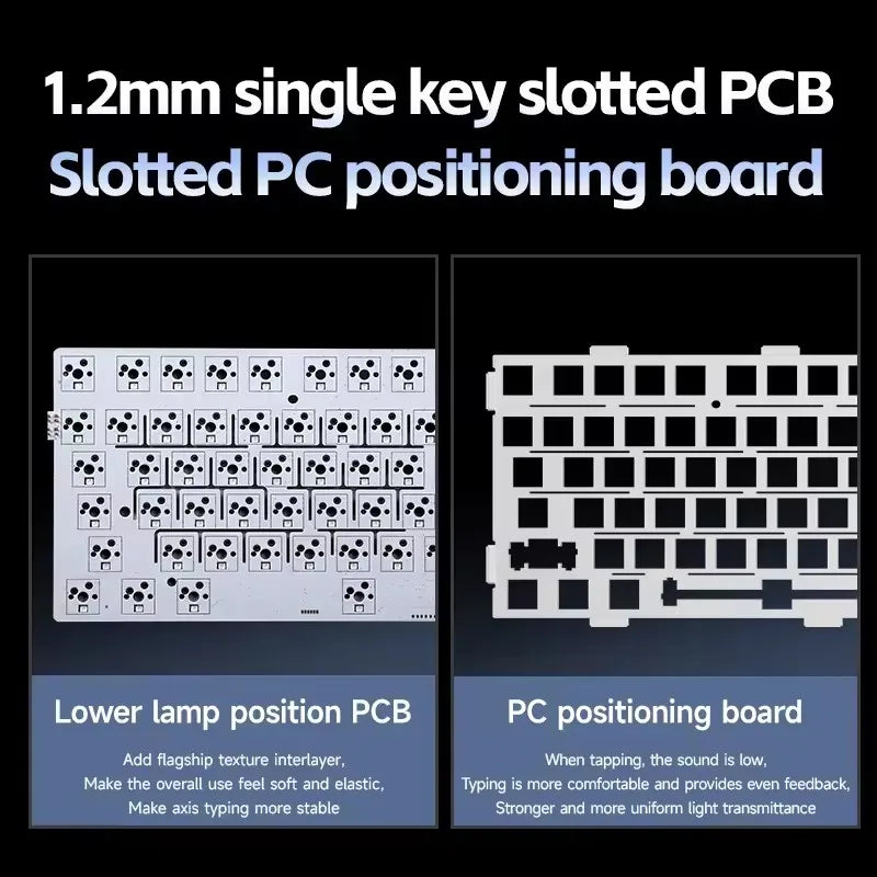 MCHOSE G75 Pro Customized Tri-Mode Mechanical Keyboard 8000Mah Wireless Bluetooth RGB Hot Swap PBT Gasket for PC Gaming E-Sports